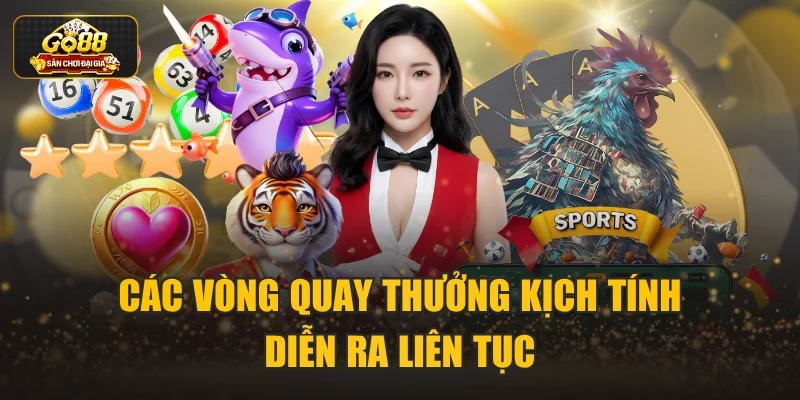 Các vòng quay thưởng kịch tính diễn ra liên tục