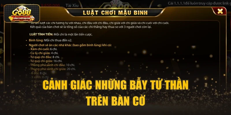 Cảnh giác những bẫy tử thần trên bàn cờ