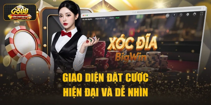 Giao diện đặt cược hiện đại và dễ nhìn
