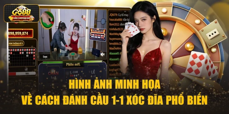 Hình ảnh minh họa về cách đánh cầu 1-1 xóc đĩa phổ biến