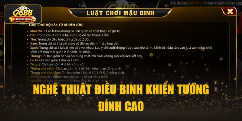 Nghệ thuật điều binh khiển tướng đỉnh cao